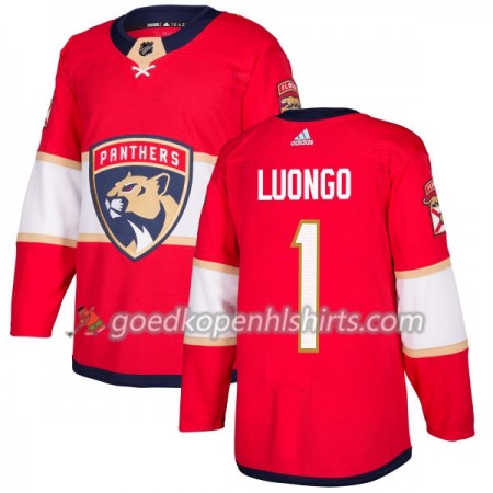 Florida Panthers Roberto Luongo 1 Adidas 2017-2018 Rood Authentic Shirt - Mannen